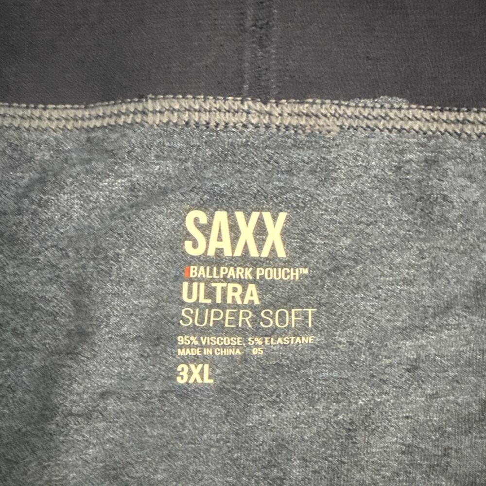 Saxx 3XL Ultra Super Soft Everyday Boxer Brief with BallPark Pouch Blue Relaxed - Picture 3 of 4